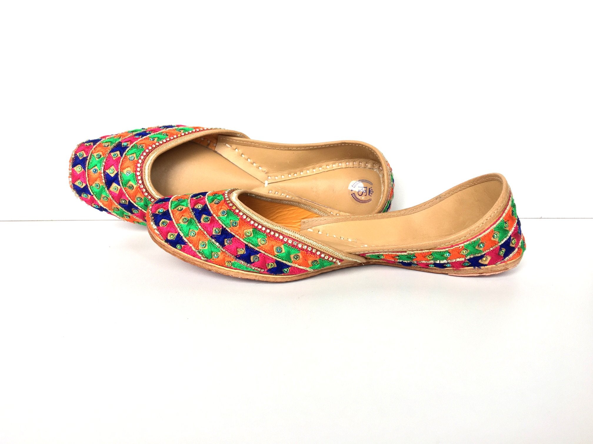 Phulkari Jutti Indian Bridal Shoes Footwear ROYAL STEPS